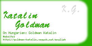 katalin goldman business card